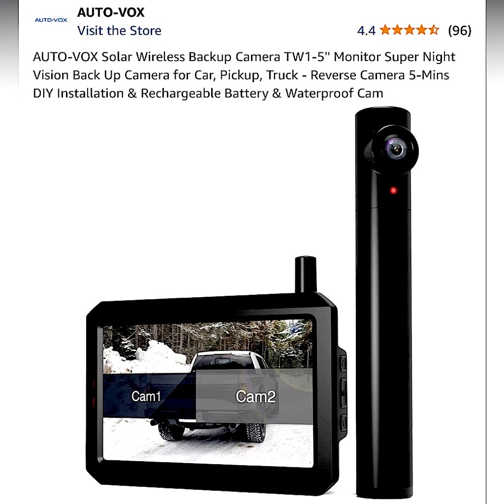 Wireless 5” vehicle backup camera 🚗